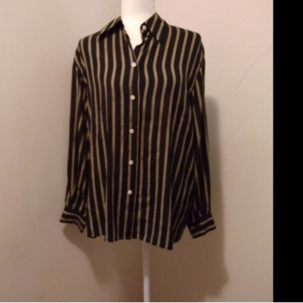 Vintage 1980s 1990s Missoni Donna Buttoned Blouse Sz 8